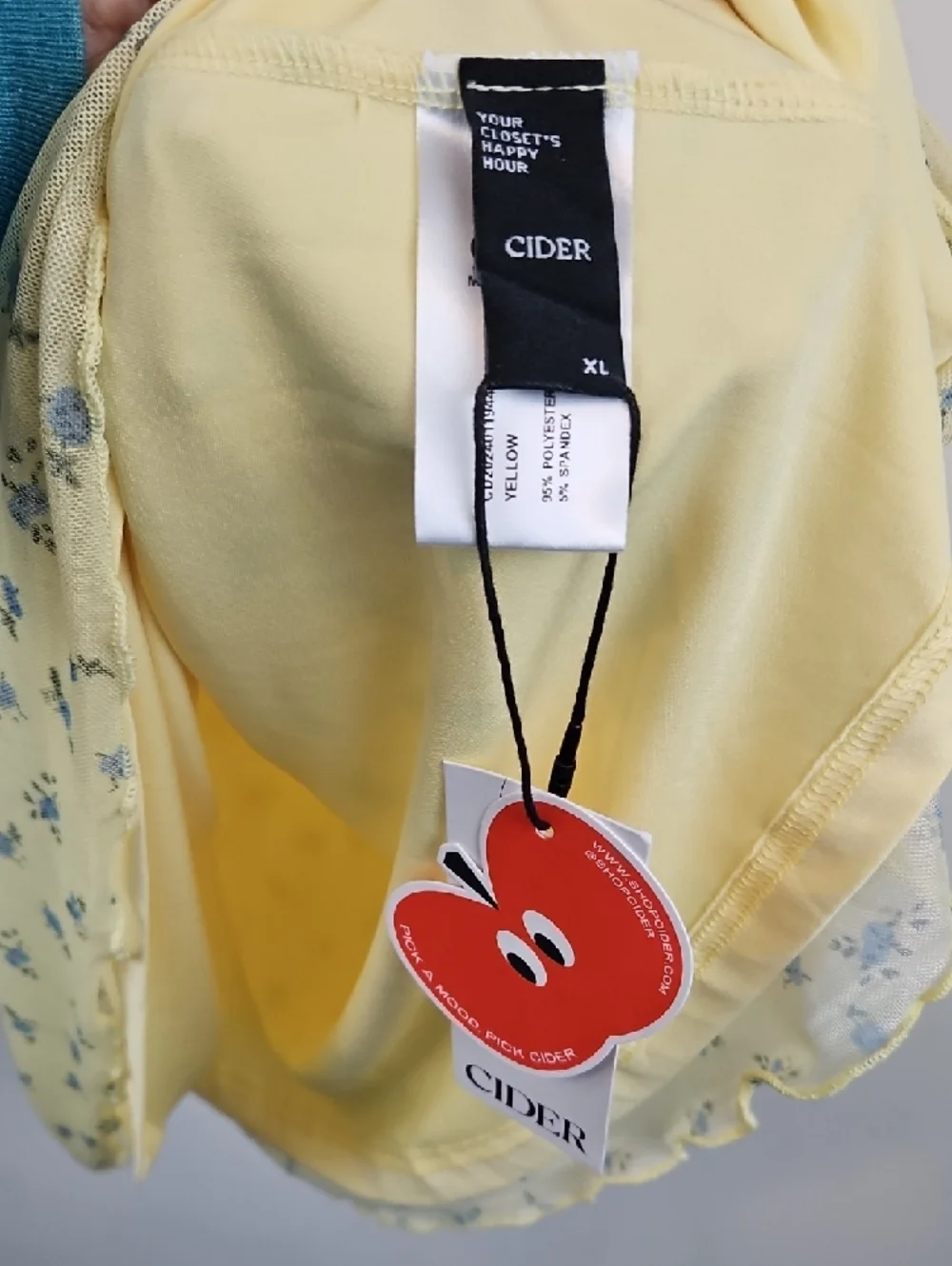 Cider Yellow Floral Midi Dress Size XL - Picture 5 of 8